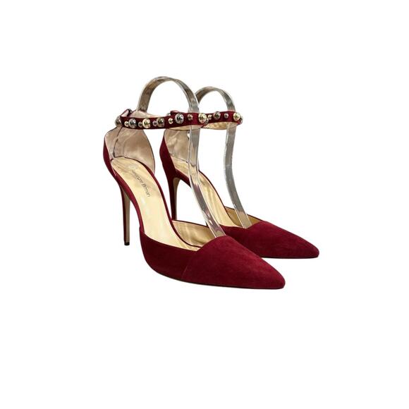 Alexandre Birman Womens Beaded Ankle Strap Stiletto Heels Pumps Size 40 Cocktail - Picture 2 of 13